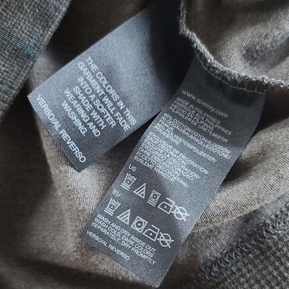 Tommy Hilfiger 1/4 Quarter Zip Long Sleeve Mock Neck Grey/Blue Sweater - Picture 6 of 9